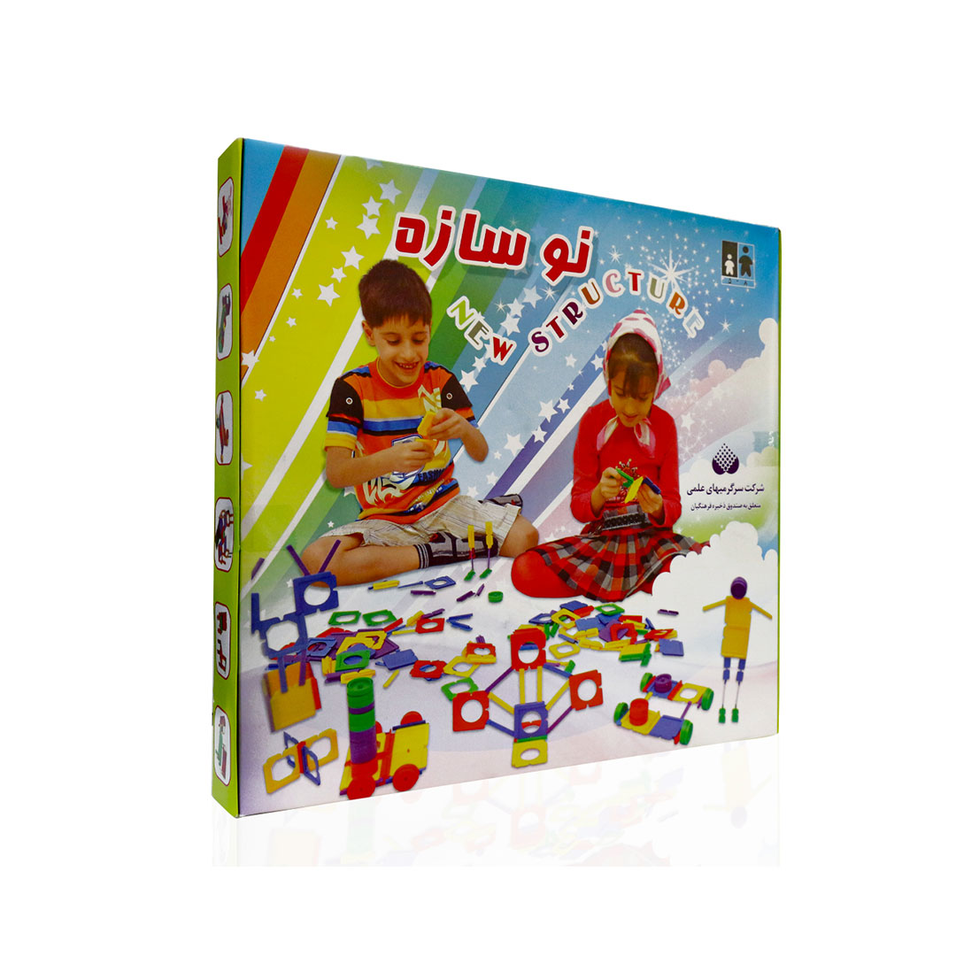 بازی فکری آموزشی نوسازه-بازی فکری نوسازه دارای 84 قطعه است  اهداف آموزشی بازی فکری نوسازه آموزشی: شناخت رنگ ها و شکل ها  پرورش خلاقیت  ایجاد انگیزه جهت فعالیت های عملی و مدل سازی  تقویت هماهنگی چشم و دست  پرورش مهارت انگشتان 